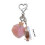 Ballet geïnspireerde sleutelhanger parels accent hart strik 3