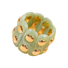 Traditional Secure Flexible Rope Bangle Topological Rosin-Green