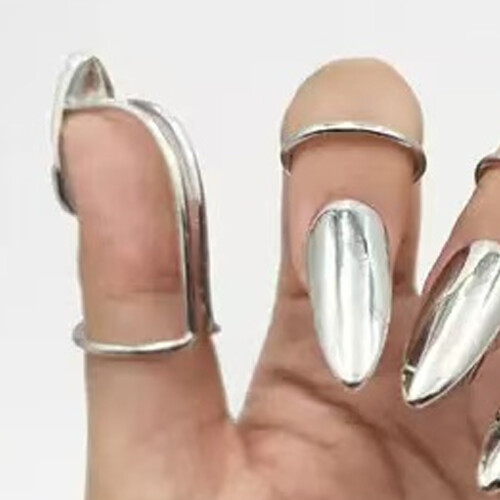 Gothic Designs Silver Mechanical Rings for Roleplay and Everyday 2