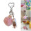 Ballet geïnspireerde sleutelhanger parels accent hart strik 2