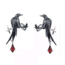 Bijoux à pince d'oreille encouragés par un corbeau moderne, pour