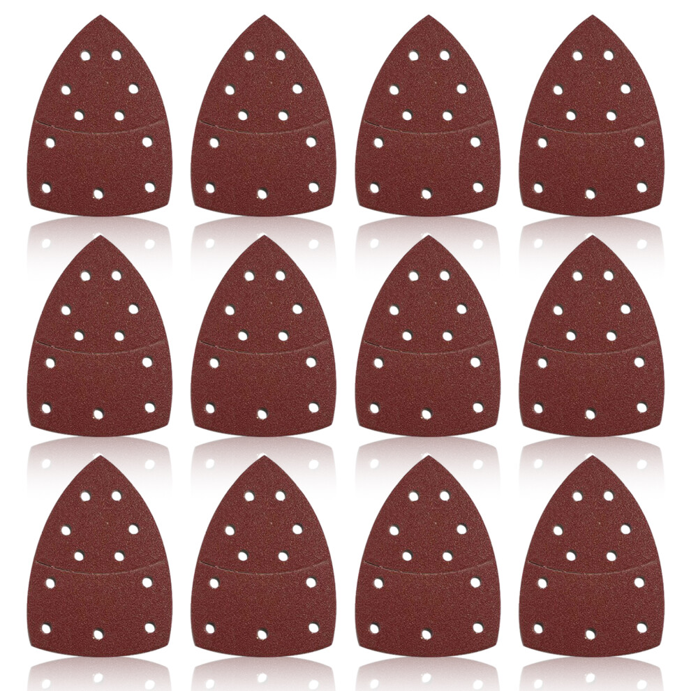 Aluminium Oxide Abrasive Sanding Sheets, Hook And Loop For Multi-Sanders Compatibility, Universal Suitable Sandpapers, Dust Extraction Holes, 9173940409644