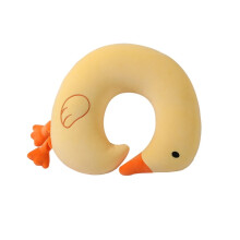 Kawaii Cartoon Design Travel Pillow for Kids Adults, Neck Lumbar Support Cushion with Ideal Gift Plush Material Soft U-Shaped Pillow for Office Car