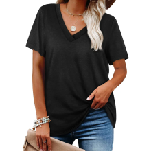 Top estivi a maniche corte da donna, maglietta basic casual dalla vestibilità ampia in tessuto morbido e traspirante, maglietta semplice, top con