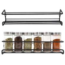 Heavy Duty Spice Rack For Cabinet, Space-Saving Organizer, Pull Out Spice Rack Organizer, Durable Material To Last, Wall Mount Spice Organizer, 2 Sets