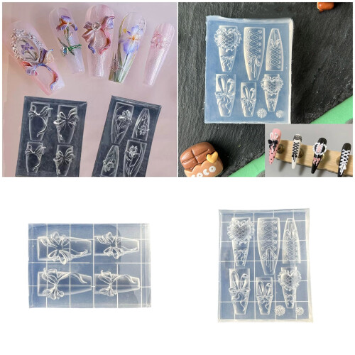 Reusable Silicone Nail Stamp Tool With Heart Bandage- C320 2