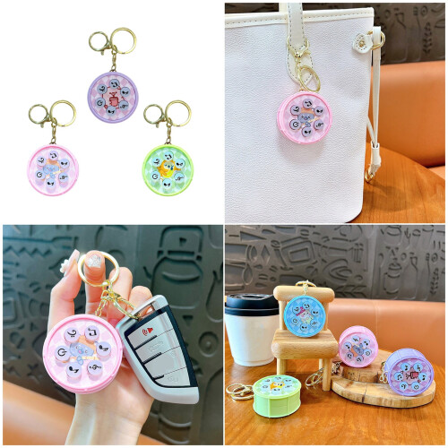 Porte-clés Mini tambour interactif, battement d'animaux,-Vert 2