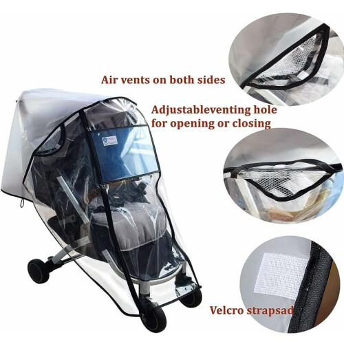 Stroller Accessories, Weather Shield For All Strollers, Rollable, Fully Ventilable, And Quick To Install 1