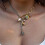 Bijoux pièce lune étoile perles collier en titane cadeau 6