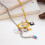 Bijoux pièce lune étoile perles collier en titane cadeau 5