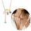 Bijoux pièce lune étoile perles collier en titane cadeau 2