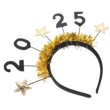 3Stk Festliche 2025 Neujahr Haarreifen Aus in Gold Für Party