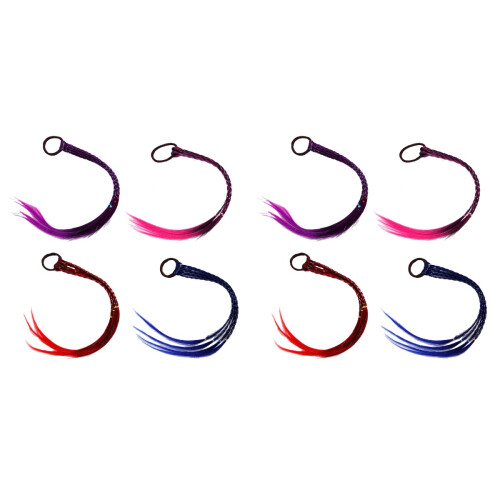 8Stk Farbenfrohe Haarclips Wig Design Kinder Party 1
