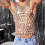 Stylish Handmade Patchwork Acrylic Tank Top Sleeveless Vest-L 6