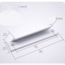 Professional Stainless Steel Hidden Door Handle, Space Aluminum Material Arc Surface Pull for Furniture Drawer Handles, Provides Safety & Additional