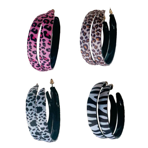 Fashion Forward Cloth Earrings Versatile For Casual-Cow pattern 1