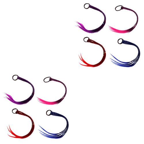8Stk Farbenfrohe Haarclips Wig Design Kinder Party 2