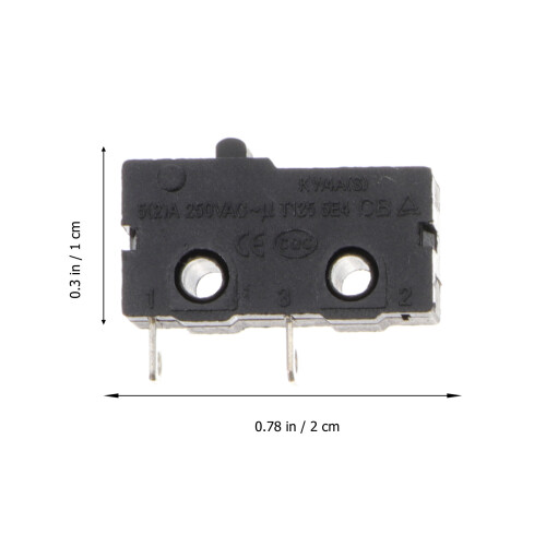 60Stk Micro Momentary Push Button Spdt Mikroschalter 5A 125V ABS 2