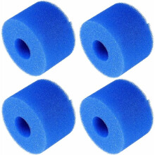 Durable Pool Filter Cartridge, Long Working Time Sponge Material Fit Types I Ii Vi D For Intex Pure Spa, Reusable Washable Filter With Superior