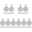 100Stk Silber Runde Anhängertrays DIY Schmuck Basis 3