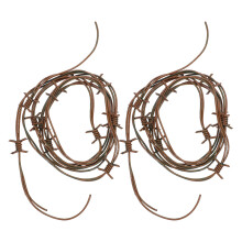 10Stk Braunes PVC Stacheldraht Western Party Halloween Requisite