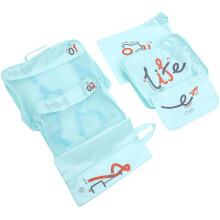 2Sets Praktische Reise Packwürfel Set Himmelblau Kleider Organizer