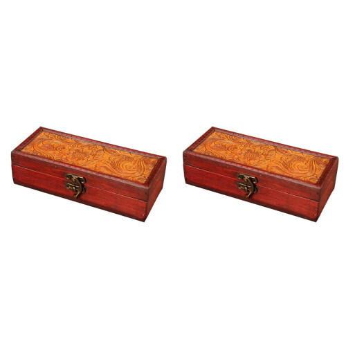 2Stk Holz Aufbewahrungsbox Schmuckbox Für Kleinobjekte 1