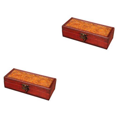 2Stk Holz Aufbewahrungsbox Schmuckbox Für Kleinobjekte 2