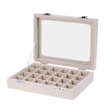 2Stk Schmuckaufbewahrungsbox Beige Mit Praktischem Metallverschluss