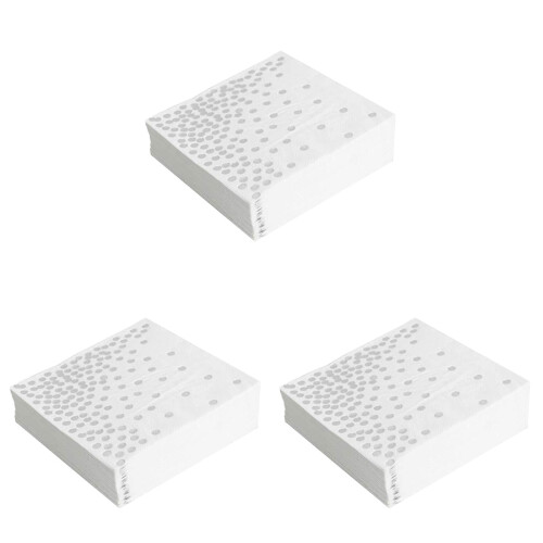 60Stk Party Einweg Servietten Silber Design Papier 1