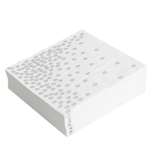 60Stk Party Einweg Servietten Silber Design Papier