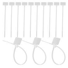 1250Stk Weiße Nylon Kabelbinder Mit Etiketten Für Kabelorganisation