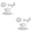 2Sets DIY Tier Silikonform Schnecke Weiß 6