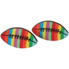 5Paare Rugby Ohrstecker Damen Holz Schmuck Leicht Mehrfarbig