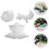 2Sets DIY Tier Silikonform Schnecke Weiß 9