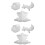 2Sets DIY Tier Silikonform Schnecke Weiß 5