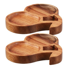 6Stk Vintage Holztablett Kirschmotiv Servierplatte Für Zuhause