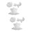 2Sets DIY Tier Silikonform Schnecke Weiß 7