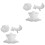 2Sets DIY Tier Silikonform Schnecke Weiß 3
