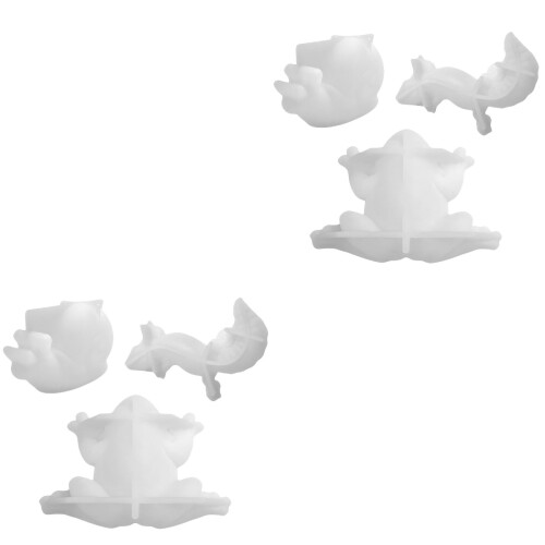 2Sets DIY Tier Silikonform Schnecke Weiß 2