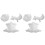 2Sets DIY Tier Silikonform Schnecke Weiß 2