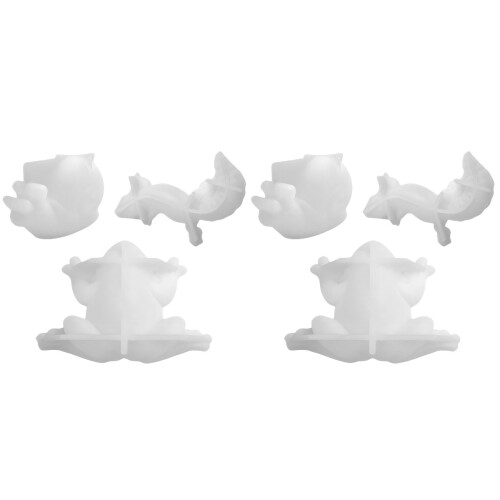 2Sets DIY Tier Silikonform Schnecke Weiß 1