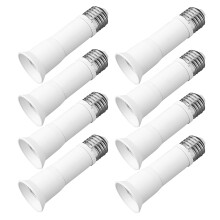 24Stk E27 Lampensockel Adapter Verlängerbar Weiß Metall Für Wohnung