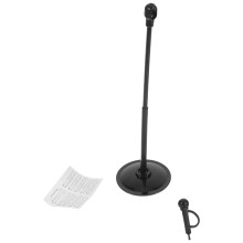 2Sets Mini Mikrofon Schwarz Aus Pp+papier Feines Puppenhaus Zubehör
