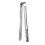 2Stk Servierzange Silber Für Grill Buffet Catering 1