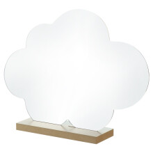 2Stk Weißer Holz Tischspiegel Makeup Mirror Unregelmäßiges Design
