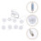 2Sets LED Schminklampen Weiß USB Klebeleuchte Wohnzimmer 10