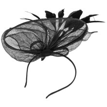 3Stk Atmungsaktive Frauen Haaraccessoires Schwarzer Fascinator Hut