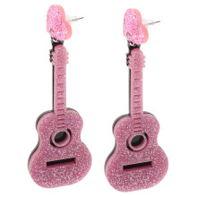 4Paare Gitarren Ohrstecker , Stylische Damenschmuck