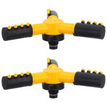 10Stk Gelber ABS Garten Sprinkler Automatisch Rotierend Wassersparend